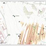 Mapka – schematický náčrt blízkeho okolia štôlne v podrobnej mierke spolu s banským polohopisom –  plánom podzemných chodieb.